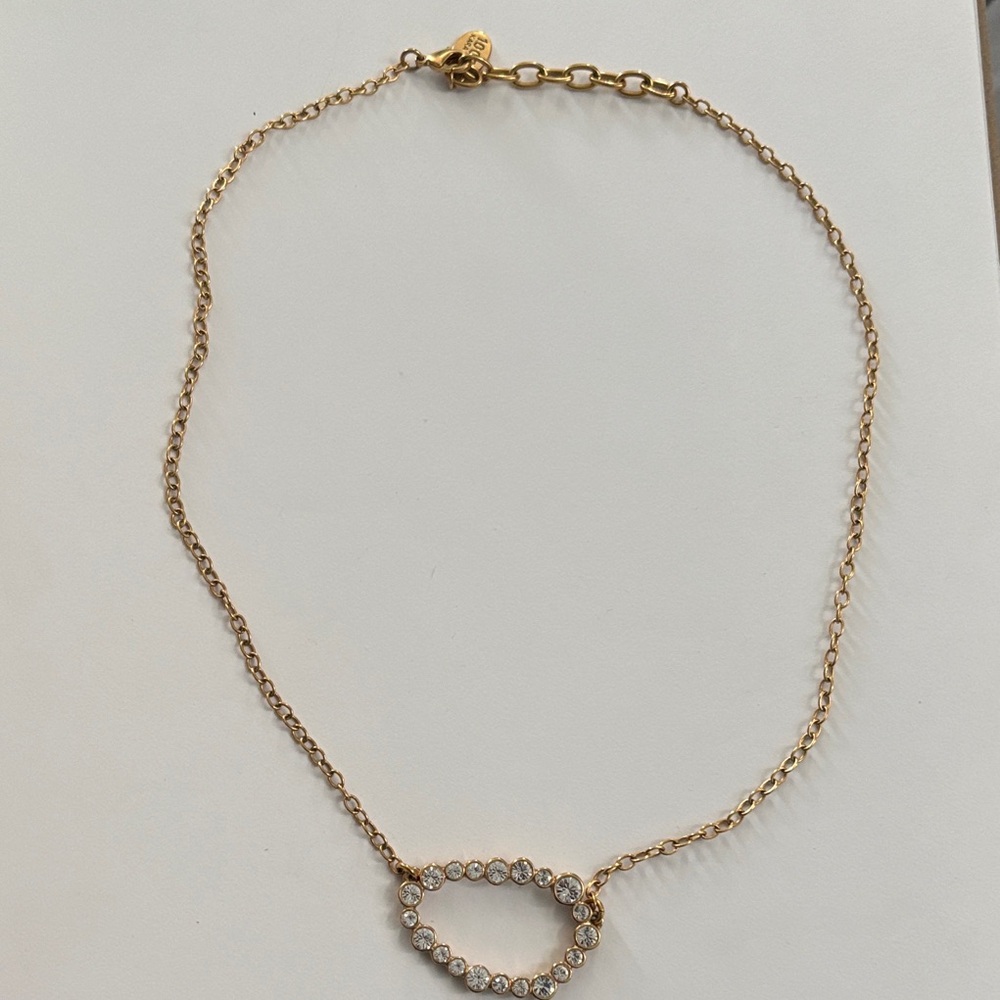 Elegant Gold Necklace with Crystal Accents